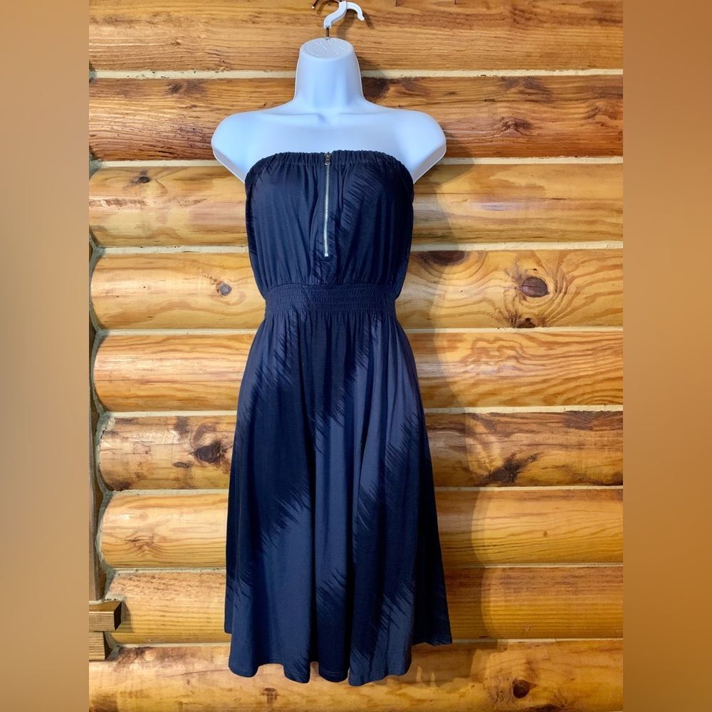 Gap Dark Navy Blue Sleeveless Tube Top Dress Beachy Small